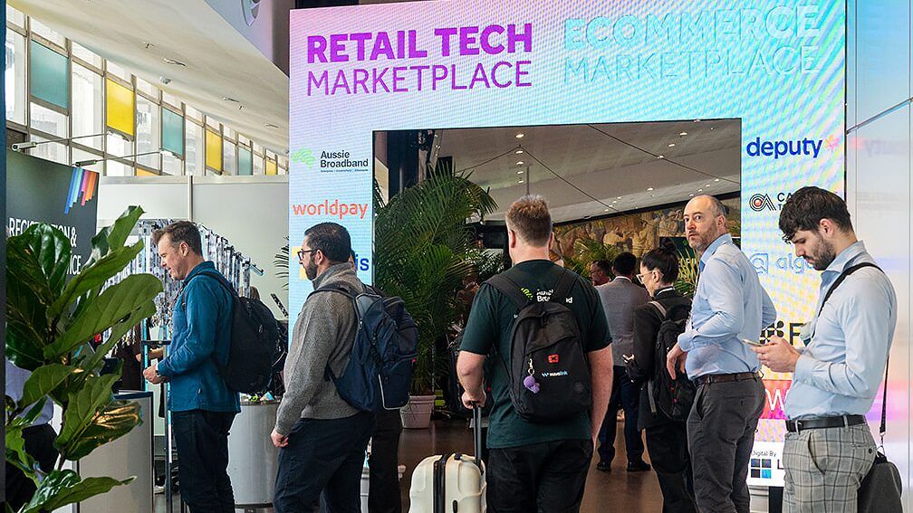 Retailers and technology providers on the event floor